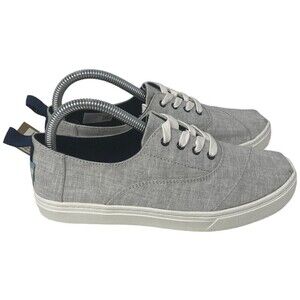 TOMS Cordones Youth Size 5 Lace Up Gray Sneakers Casual Shoes 10016424